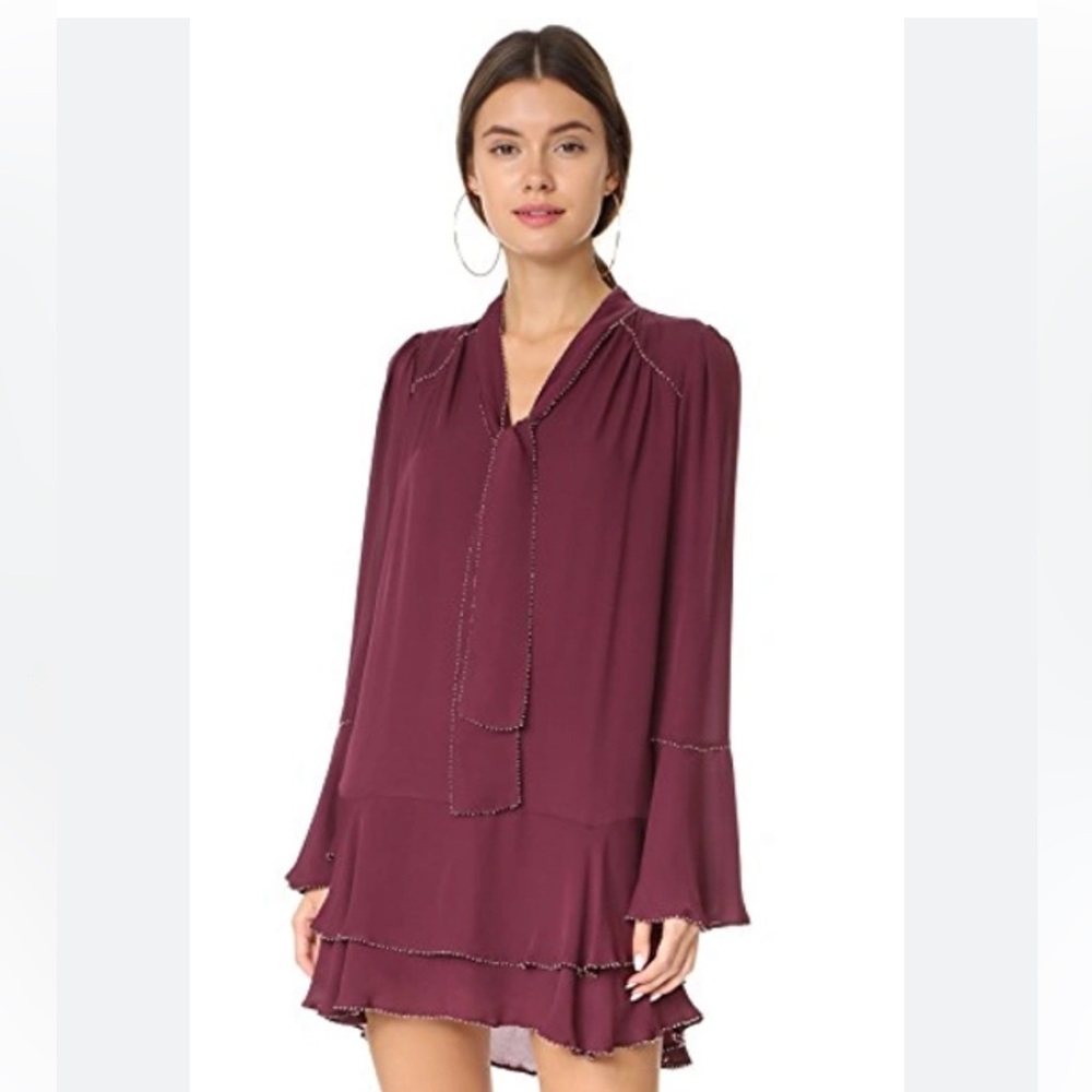 Parker Cathryn 100% Silk dress with tie